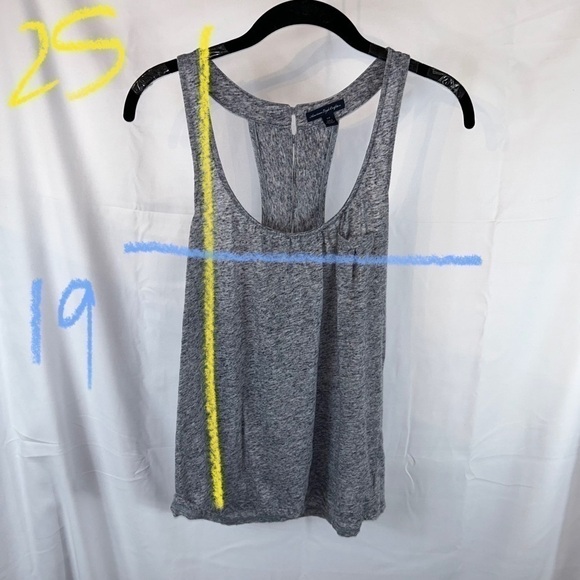American Eagle Tank Top Racerback Pullover Crewneck Shirt Vertical Back Buttons - Picture 5 of 9